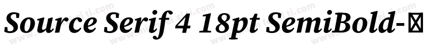 Source Serif 4 18pt SemiBold字体转换